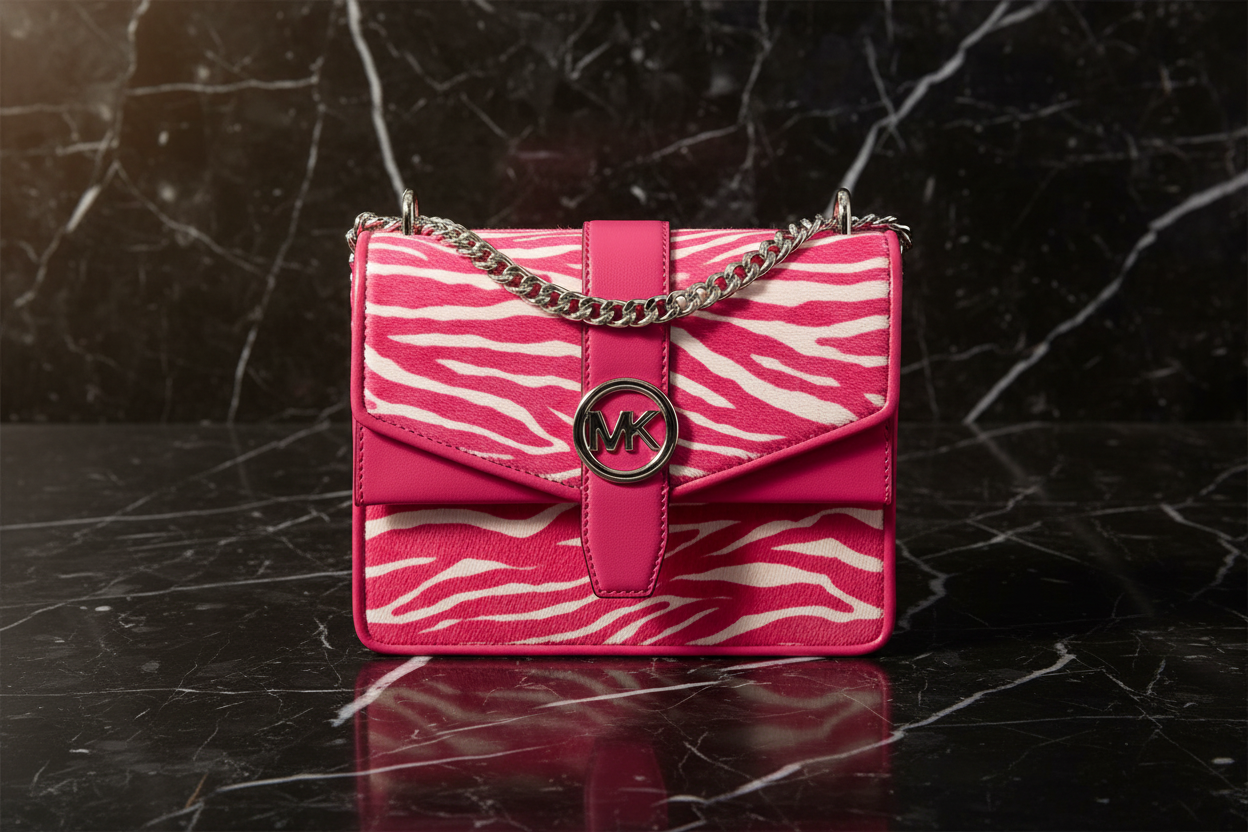 Michael Kors flerfärgad läderaxelväska