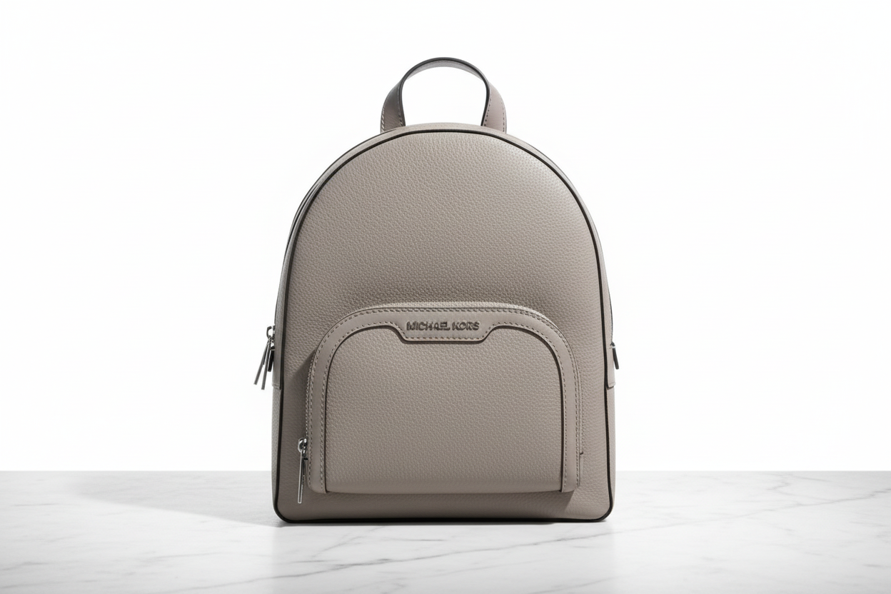 Michael Kors grå läderryggsäck