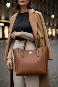 Michael Kors brun tygväska