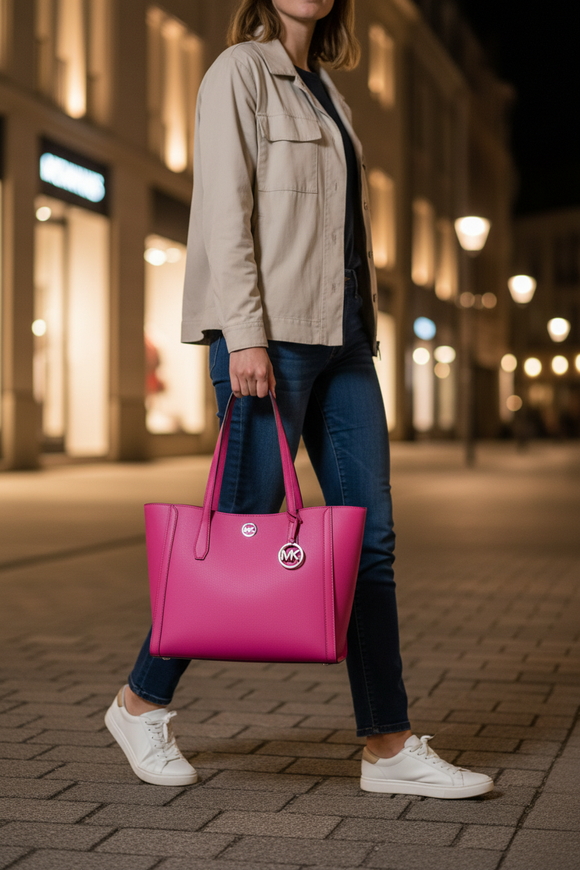 Michael Kors flerfärgad tygväska