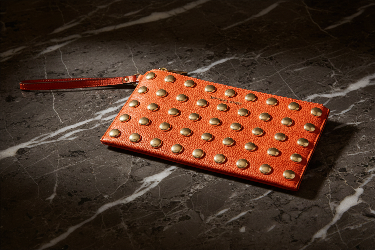 Michael Kors Orange Läderkuvertväska