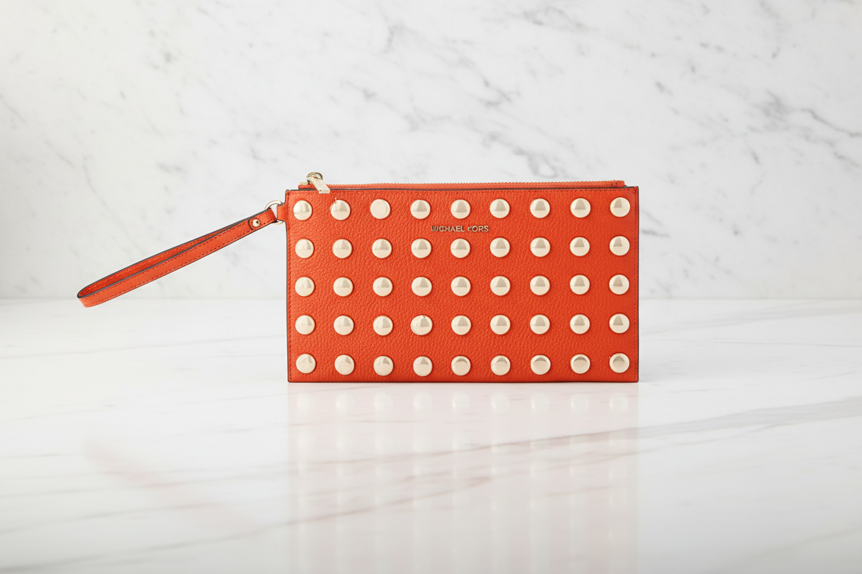 Michael Kors Orange Läderkuvertväska