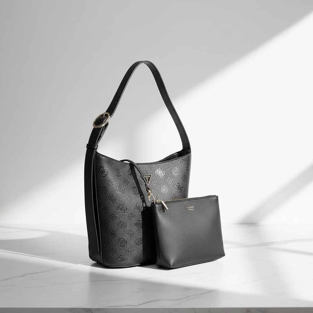 Guess Jeans Nero Dam Bucket Bag