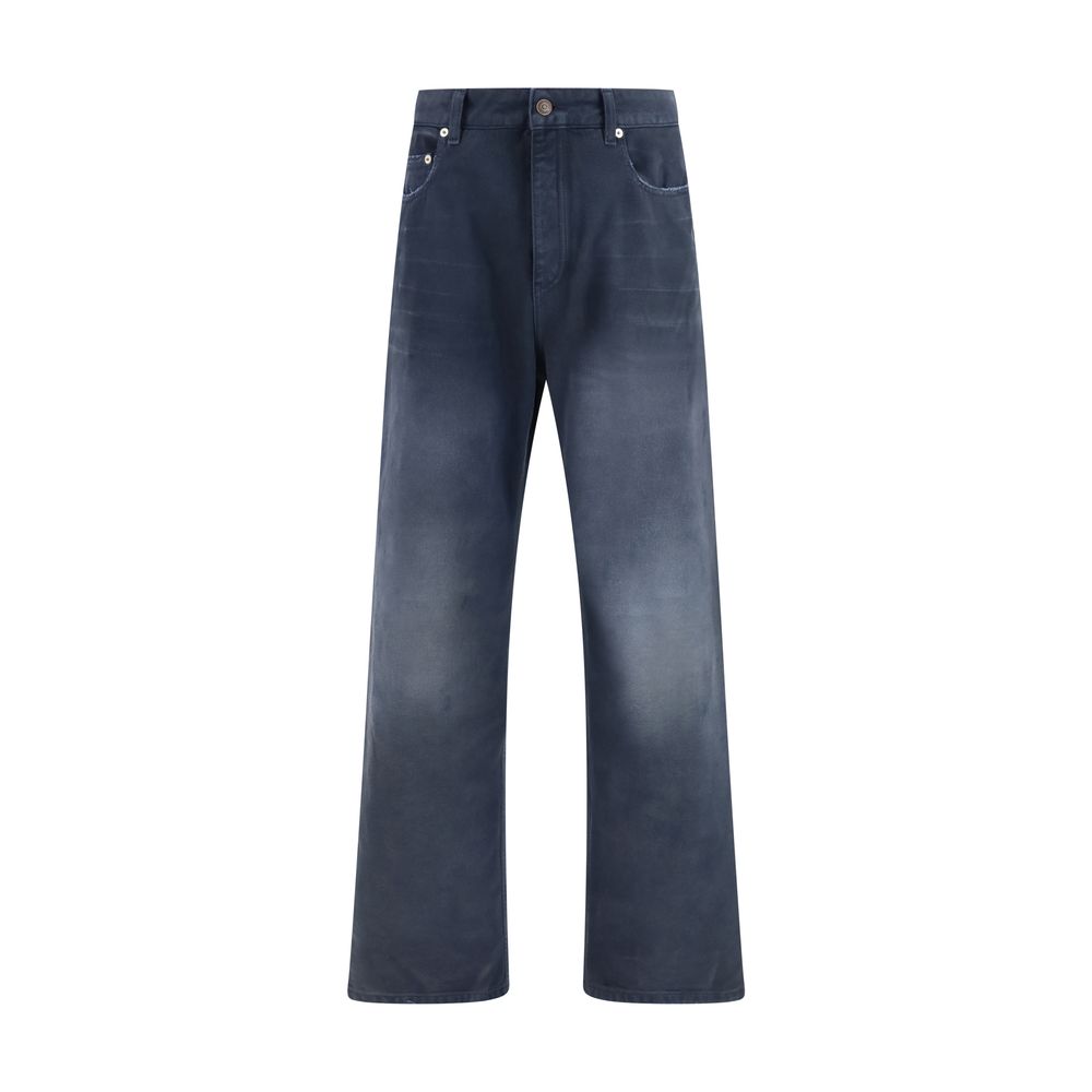 Balenciaga Blå Bomull Jeans Med Relaxed Fit