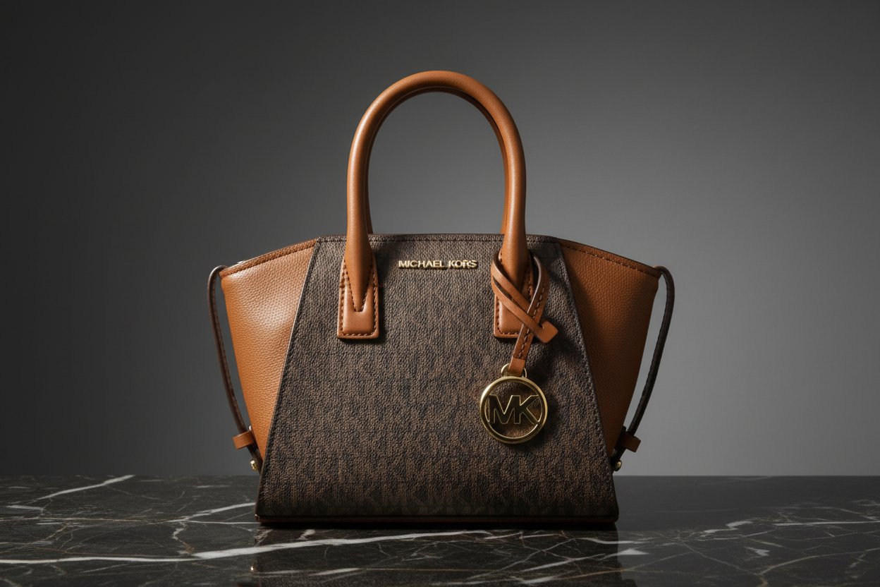 Michael Kors brun canvasväska