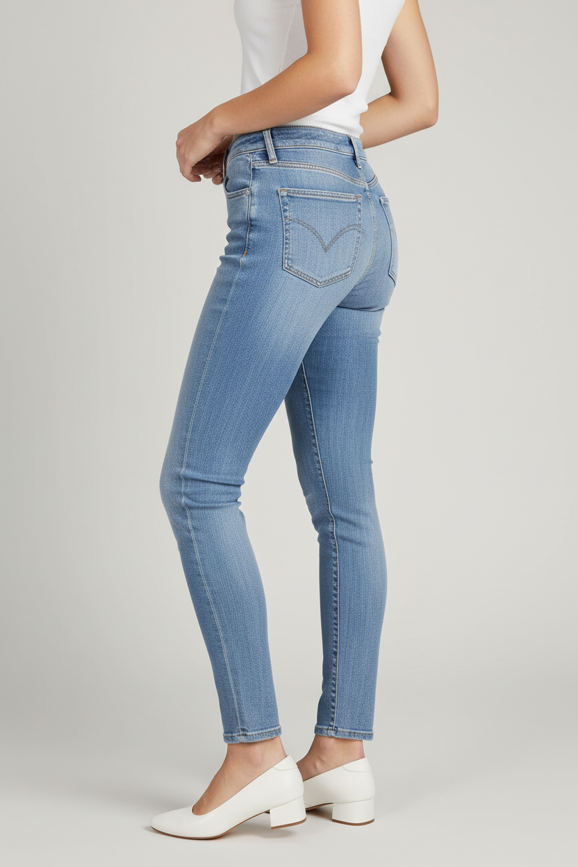 Tommy Hilfiger Blå Bomull Slim Jeans Dam