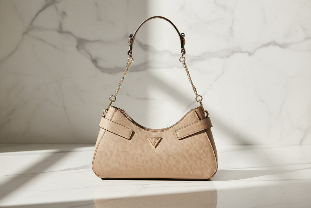 Guess Jeans Rosa Poliuretano Damhandväska