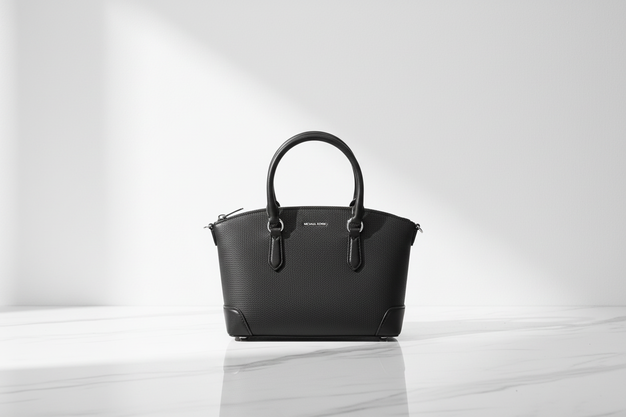 Michael Kors svart Bos Taurus-handväska i kalvläder