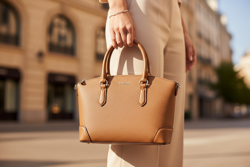 Michael Kors Brun Bos Taurus Handväska i Kalvskinn