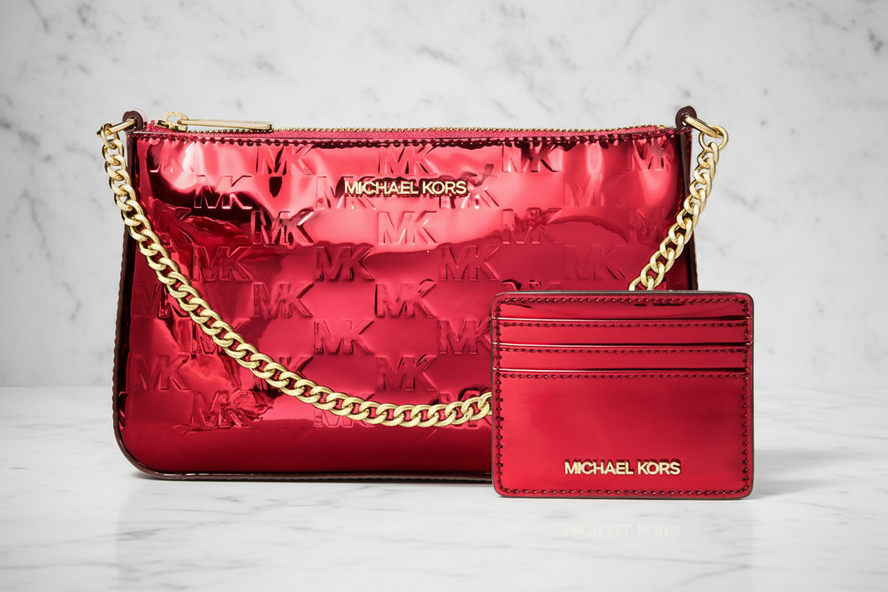 Michael Kors flerfärgad kuvertväska i kanvas