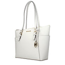 Michael Kors vit läderaxelväska