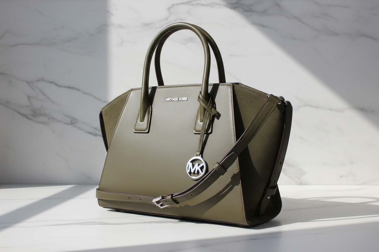 Michael Kors Grön Läderväska