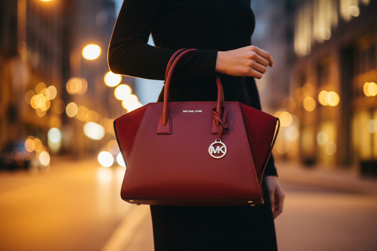 Michael Kors Röd Läderhandväska