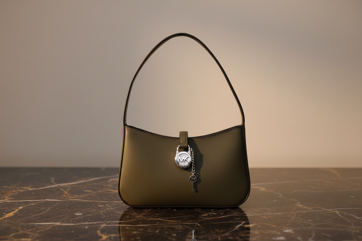 Michael Kors Grön Läderväska