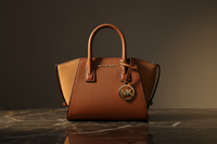 Michael Kors brun läderhandväska