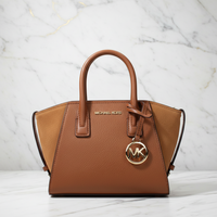 Michael Kors brun läderhandväska