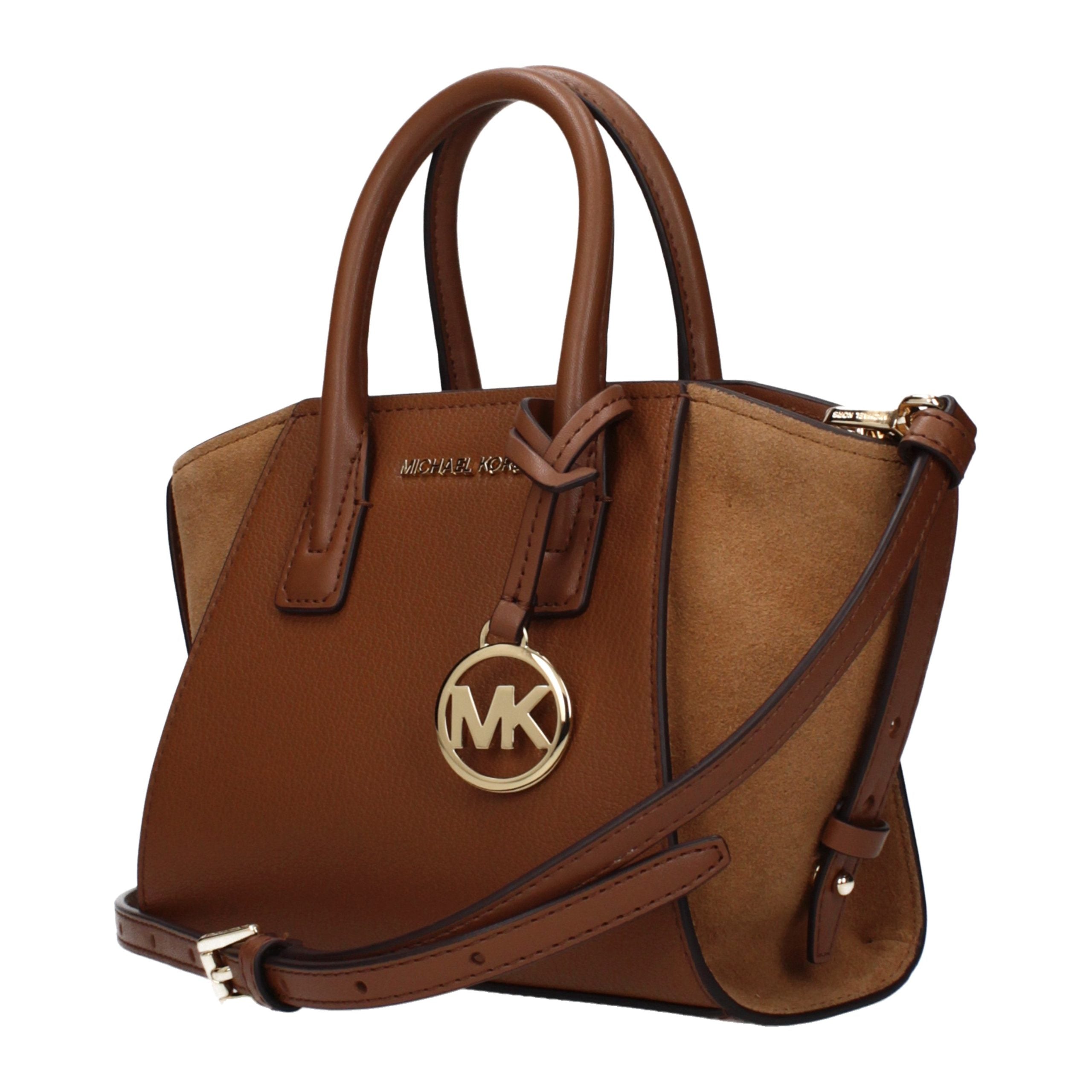 Michael Kors brun läderhandväska