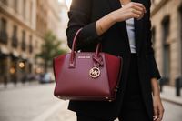 Michael Kors Röd Läderhandväska