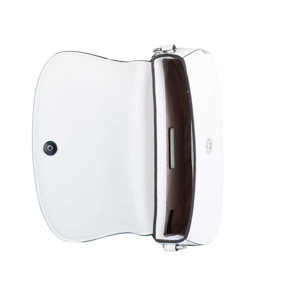 Michael Kors vit läderaxelväska