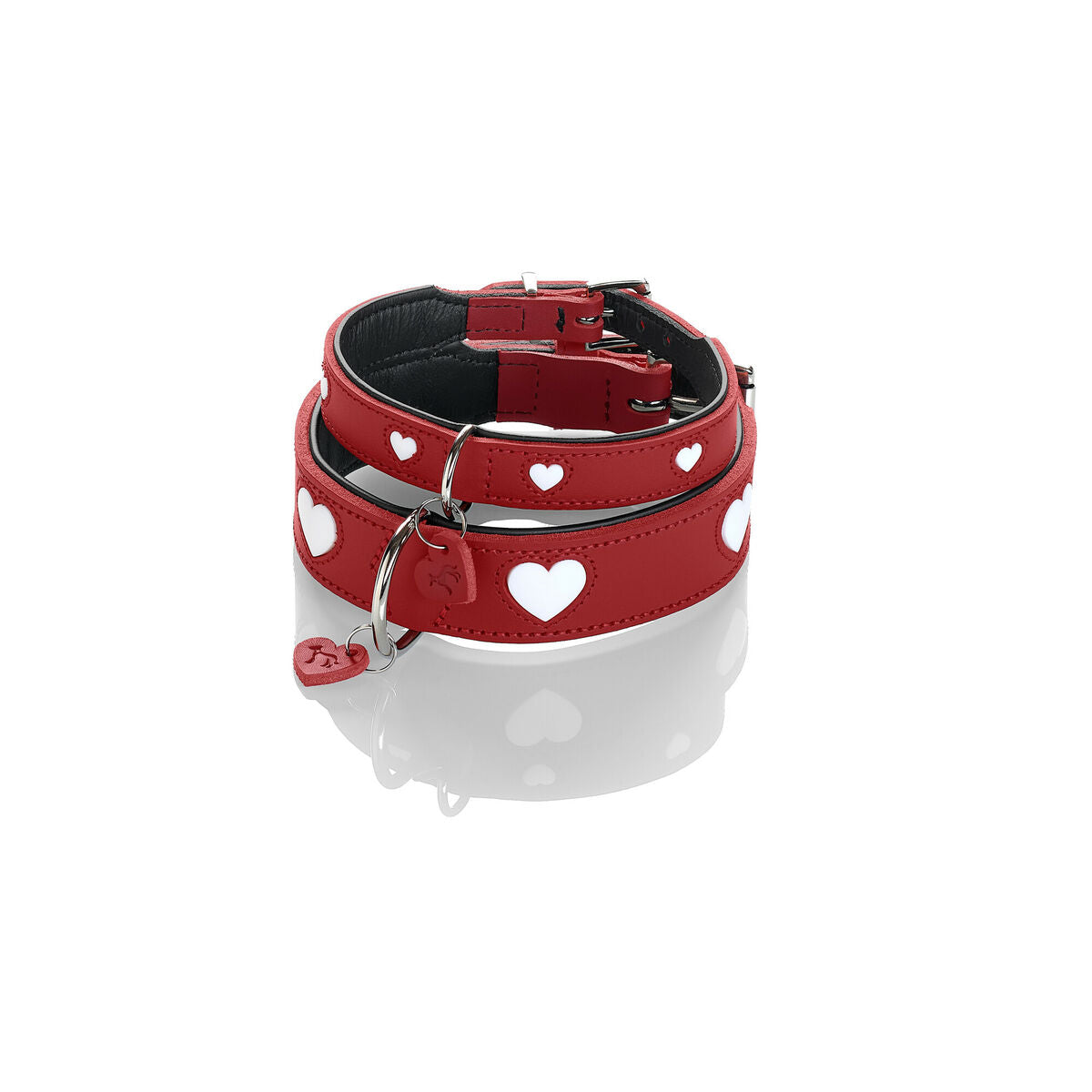 Hundhalsband Hunter Love M 41-49 cm Röd