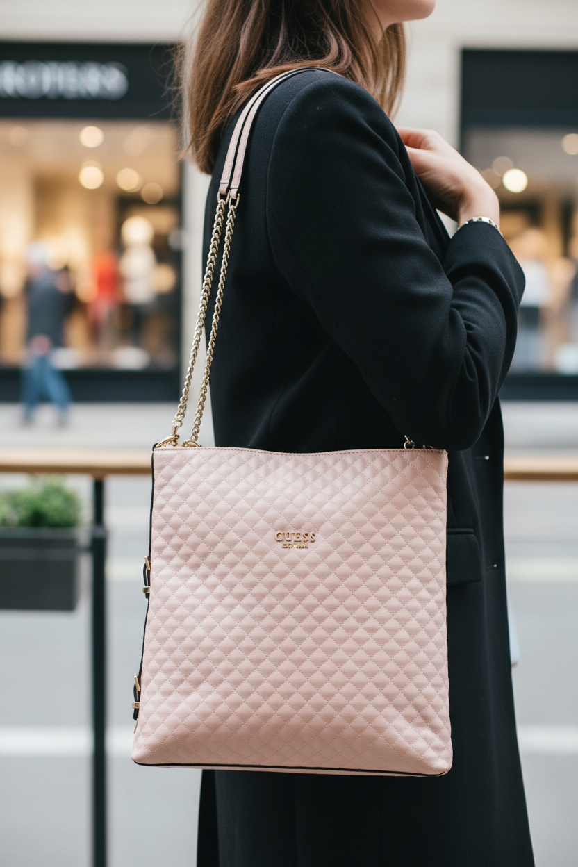 Guess Jeans Rosa Damväska