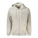Tommy Hilfiger Grigio Cotton Herrtröja med huva