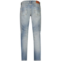 Tommy Hilfiger Blu Cotton Herr Slim Avsmalnande Jeans