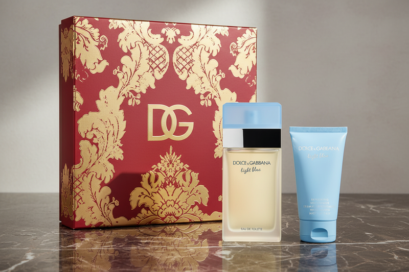 Parfympresentset och parfymer för henne