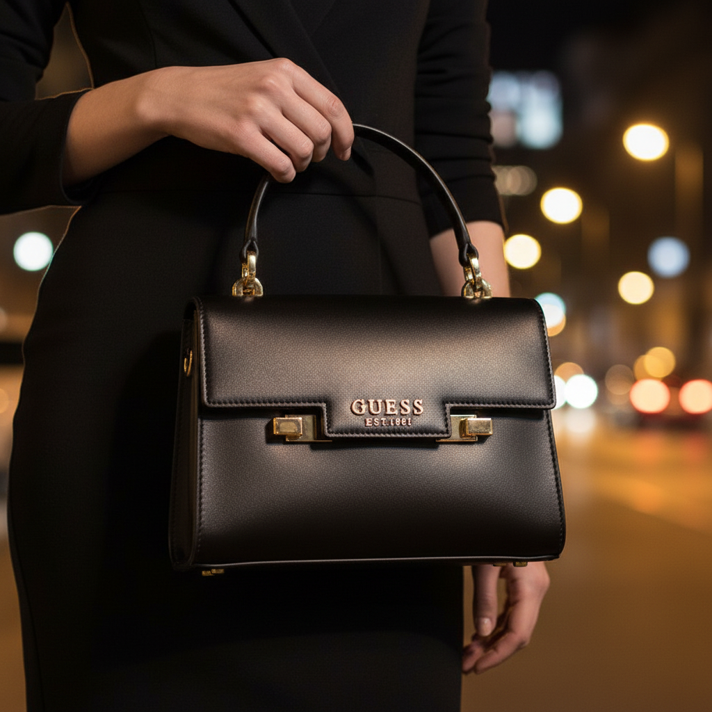 Guess Jeans svart handväska för kvinnor