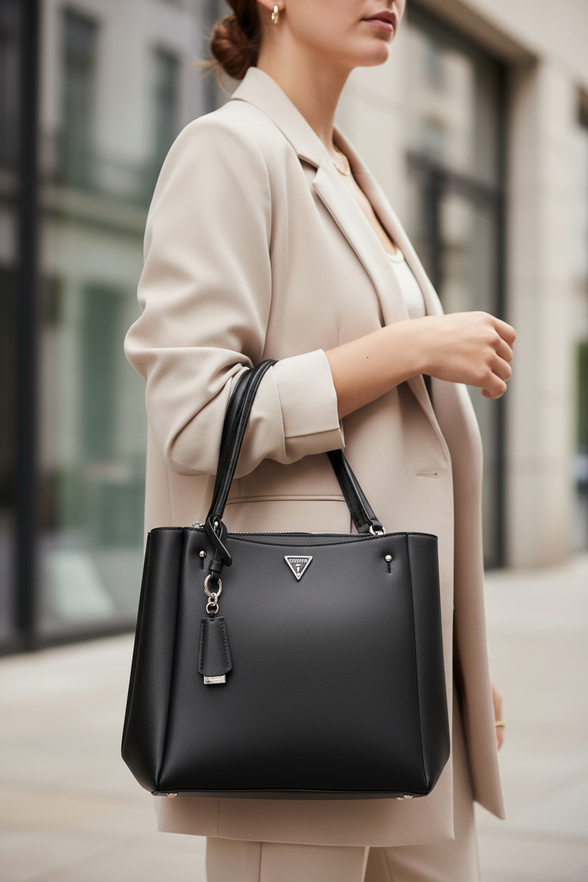 Guess Jeans Nero Damväska