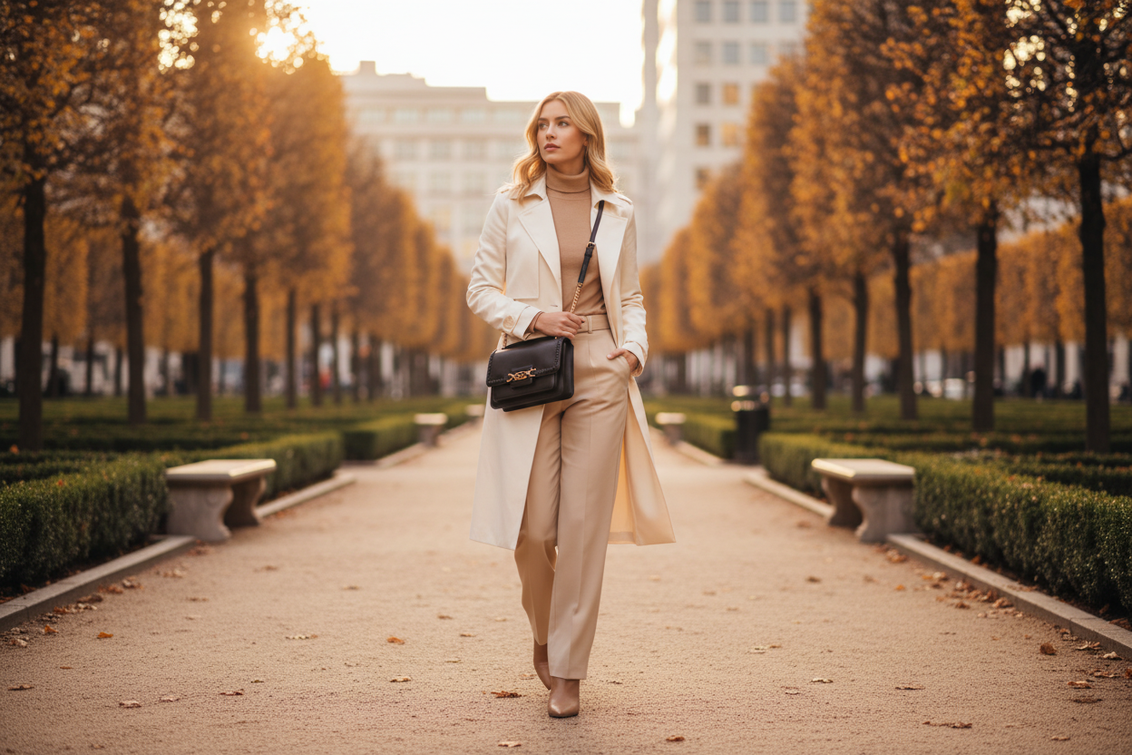 Michael Kors svart läderaxelväska