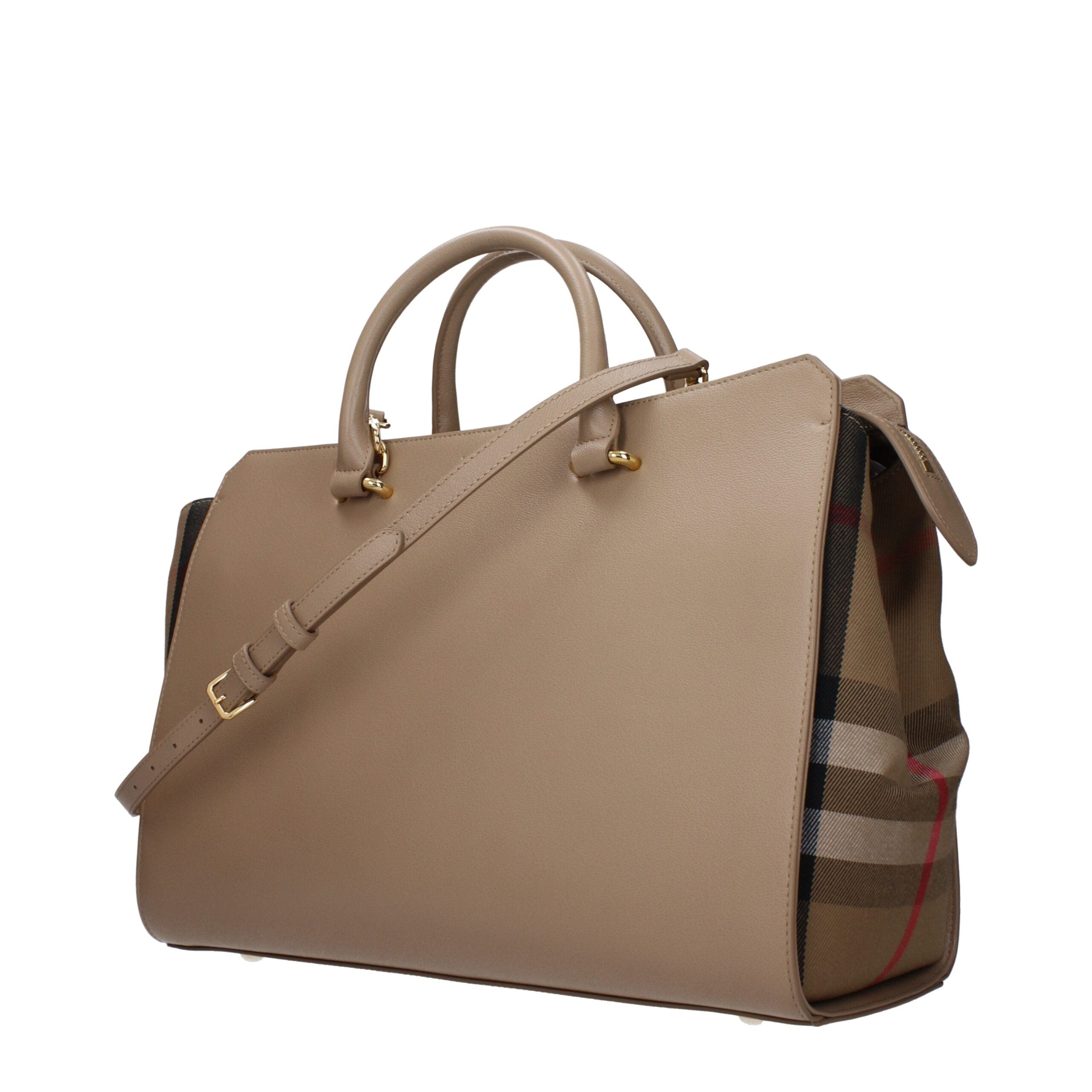 Burberry beige läderhandväska