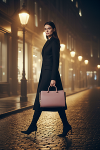 Burberry grå läderhandväska