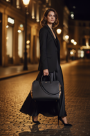 Burberry svart läderhandväska