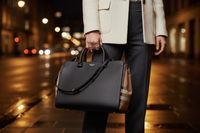 Burberry svart läderhandväska