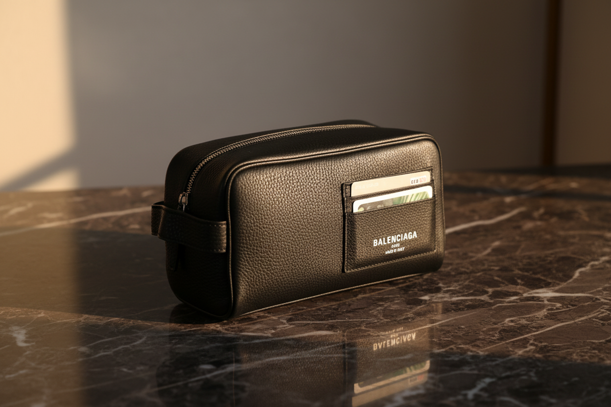 Balenciaga svart kalvläder Bos Taurus handväska