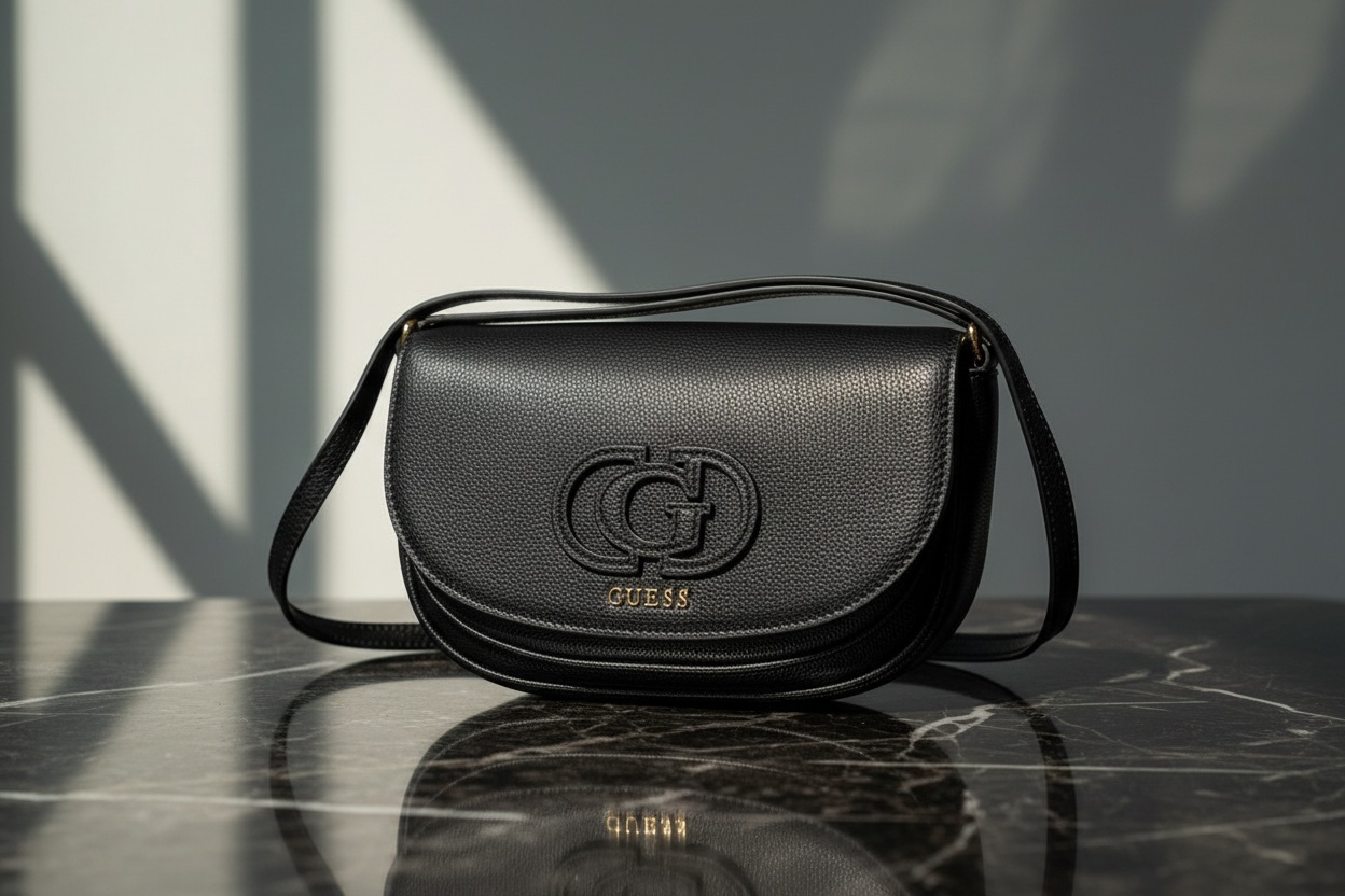 Guess Jeans svart polyeten damhandväska