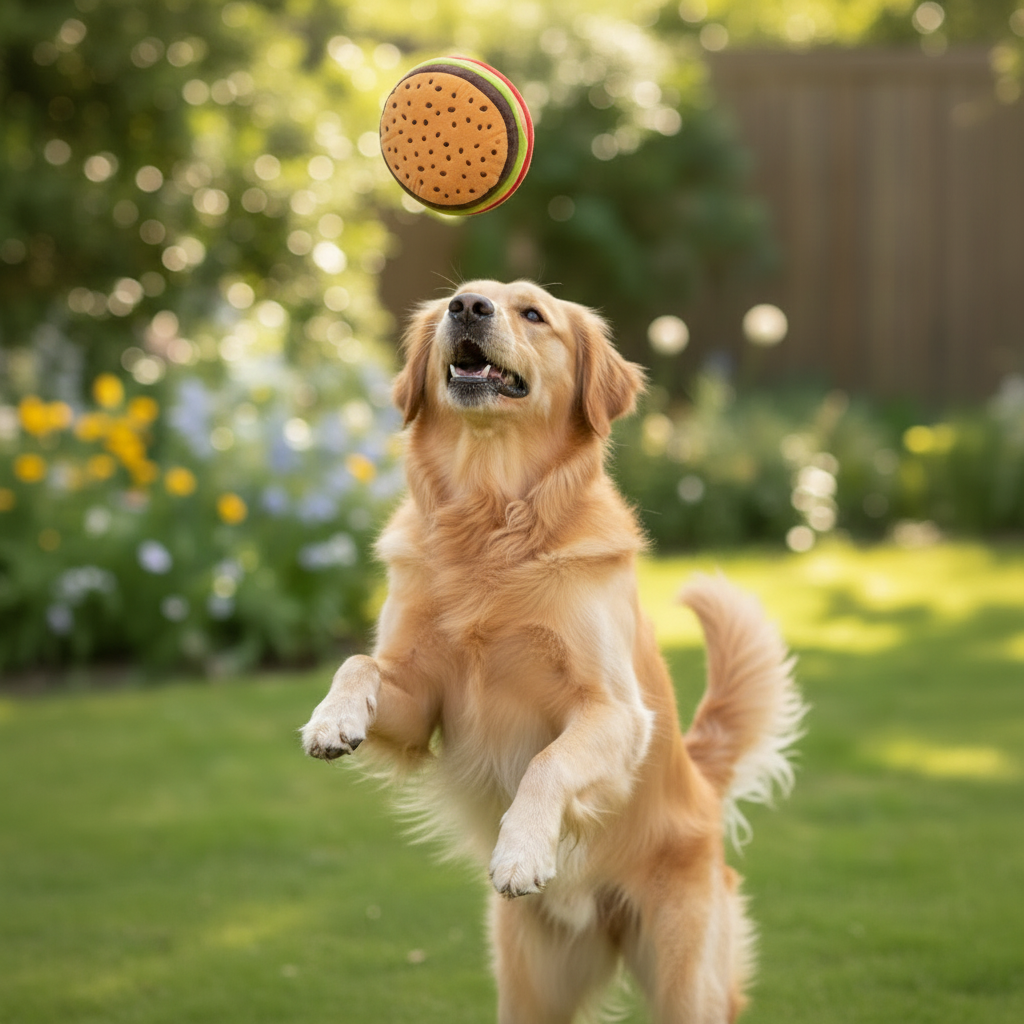 Mjuk leksak för hundar Gloria Hamburdog Hamburgare