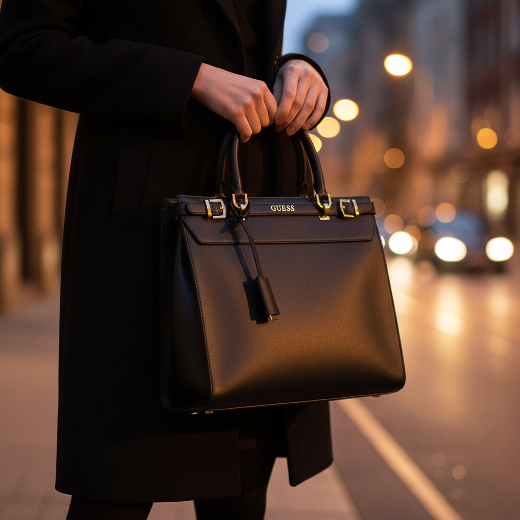 Guess Jeans svart handväska för kvinnor