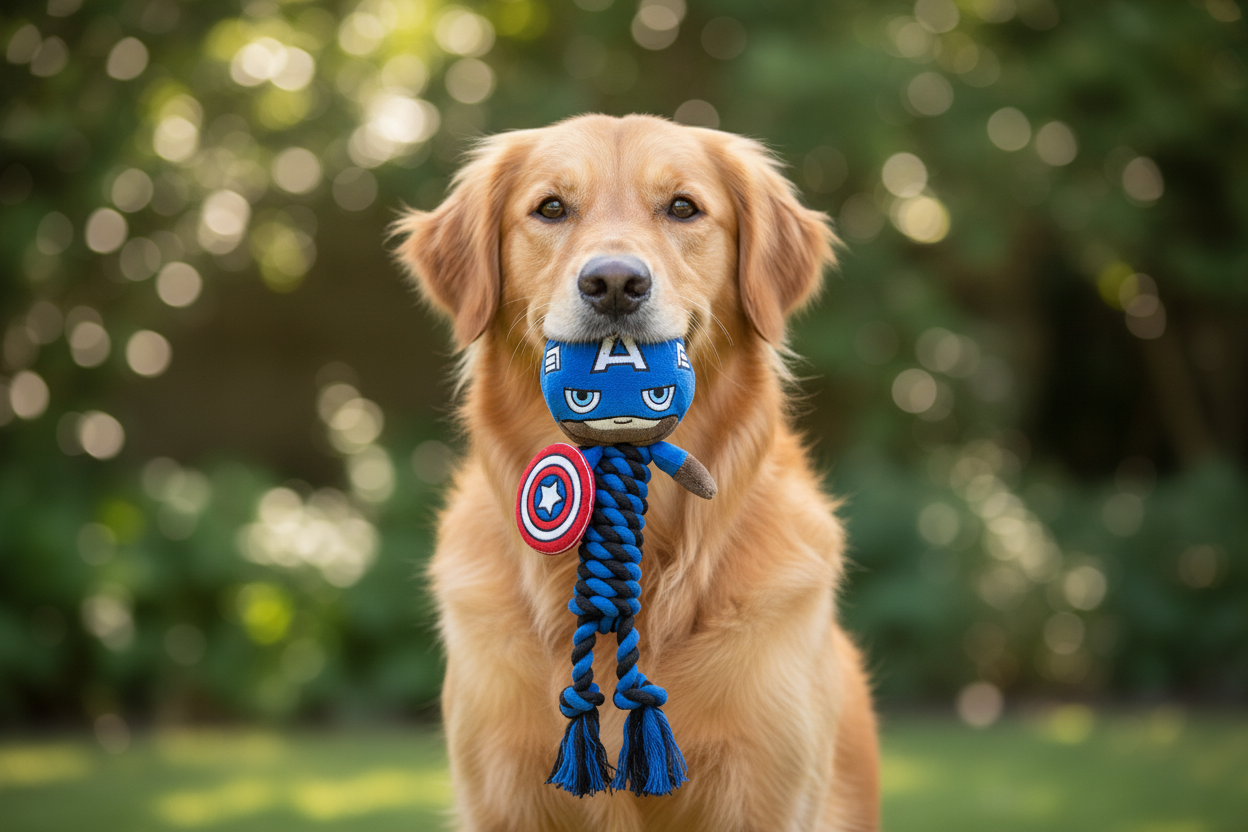 Tuggleksak för hundar Marvel Blå 9,5 x 30 x 9,5 cm