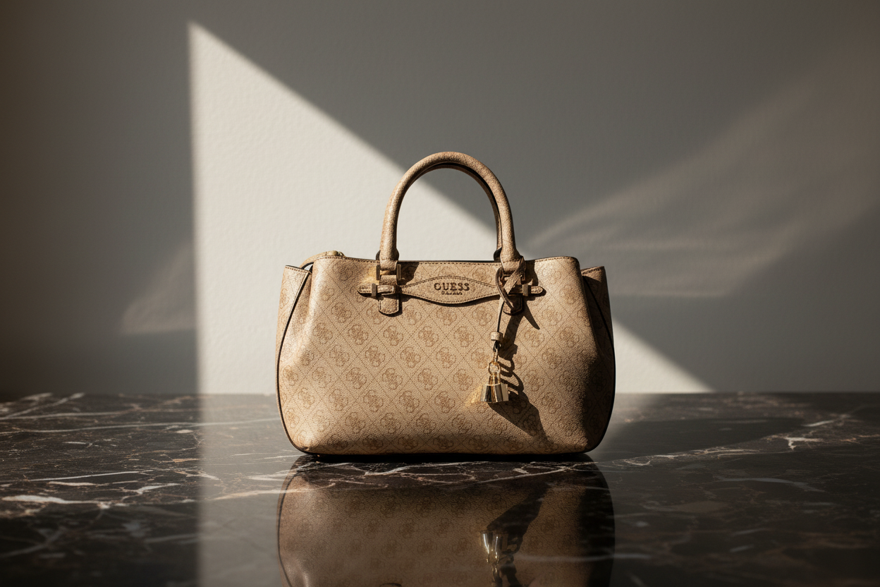 Guess Jeans Beige Polyuretan Damväska