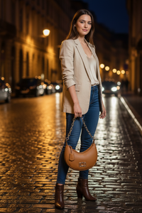 Guess Jeans Marrone Damhandväska