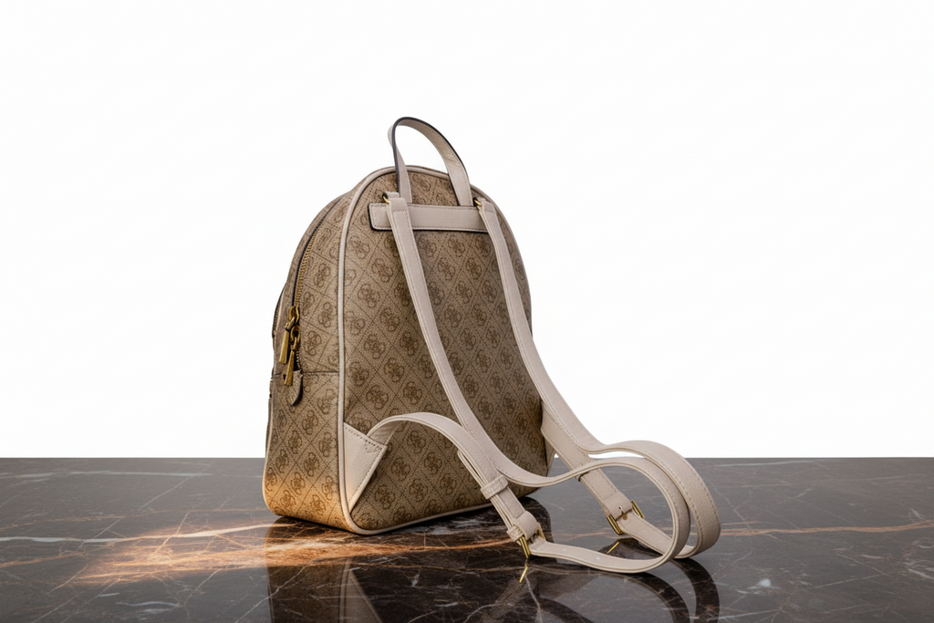 Guess brun polyetenryggsäck