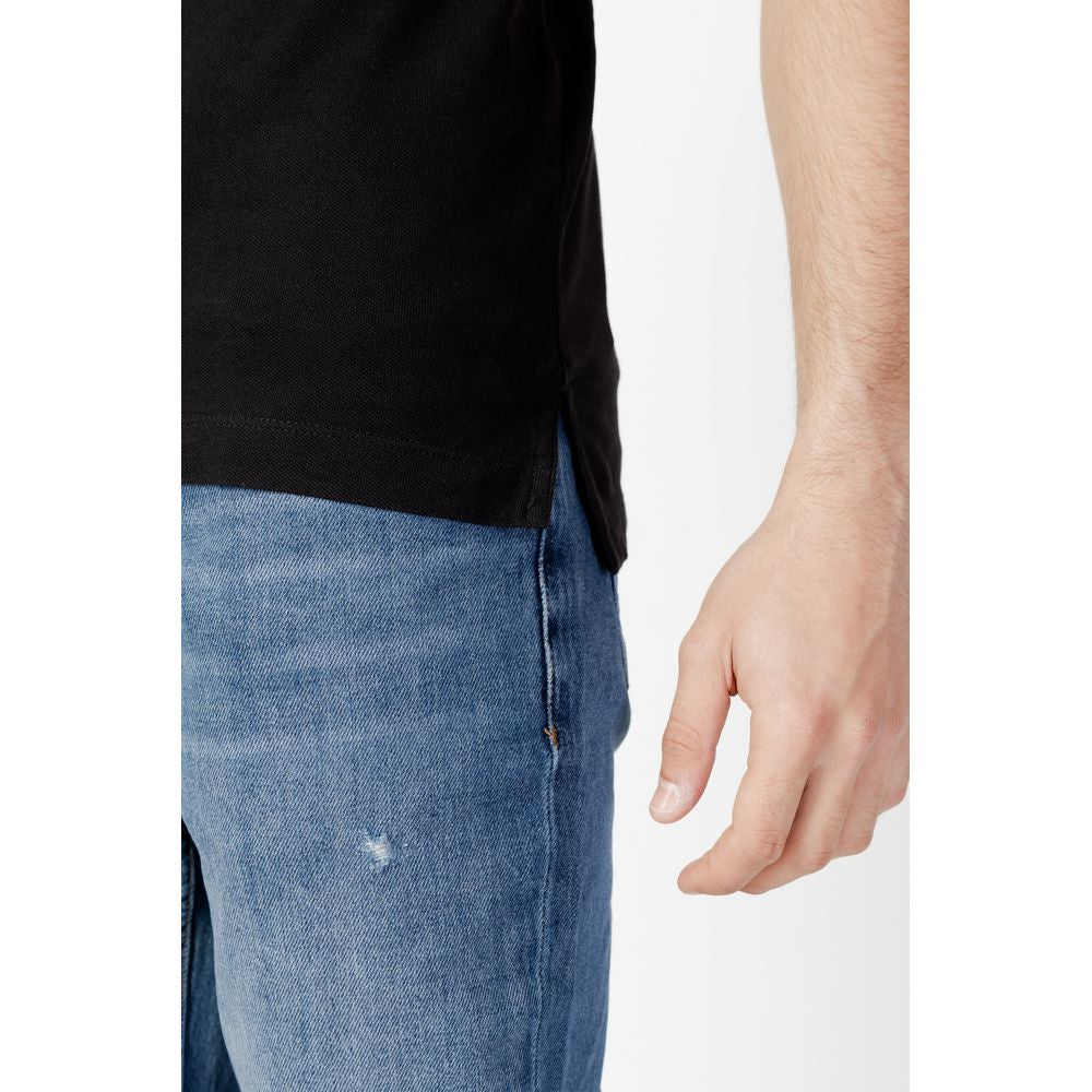 Tommy Hilfiger Jeans Svart Bomullspikétröja