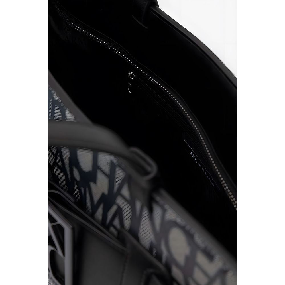 Armani Exchange svart polyetenväska