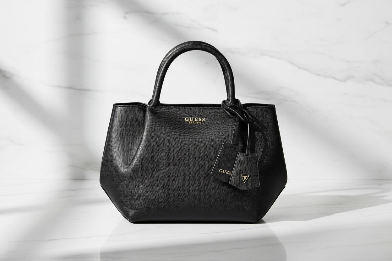 Guess Jeans Nero Poliuretano Damhandväska