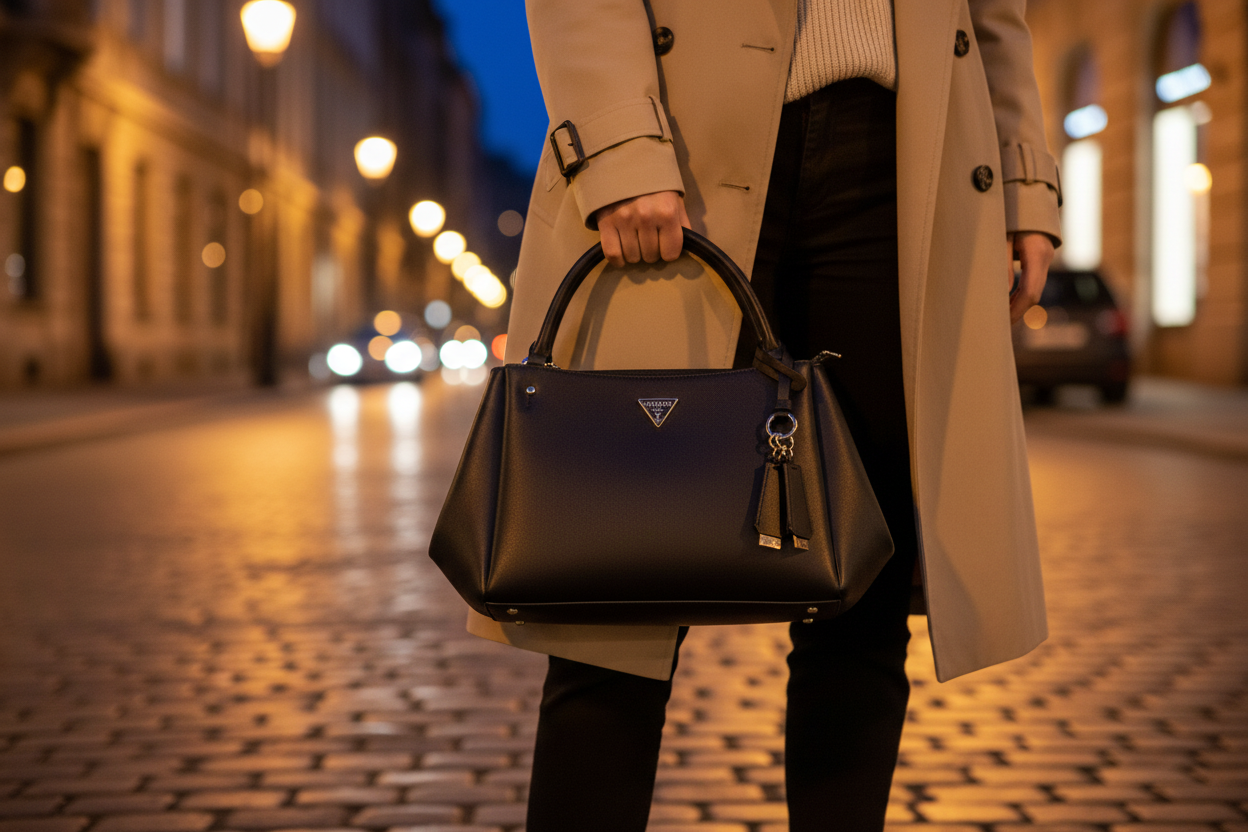 Guess Jeans Nero Damväska