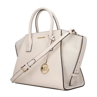 Michael Kors beige läderhandväska