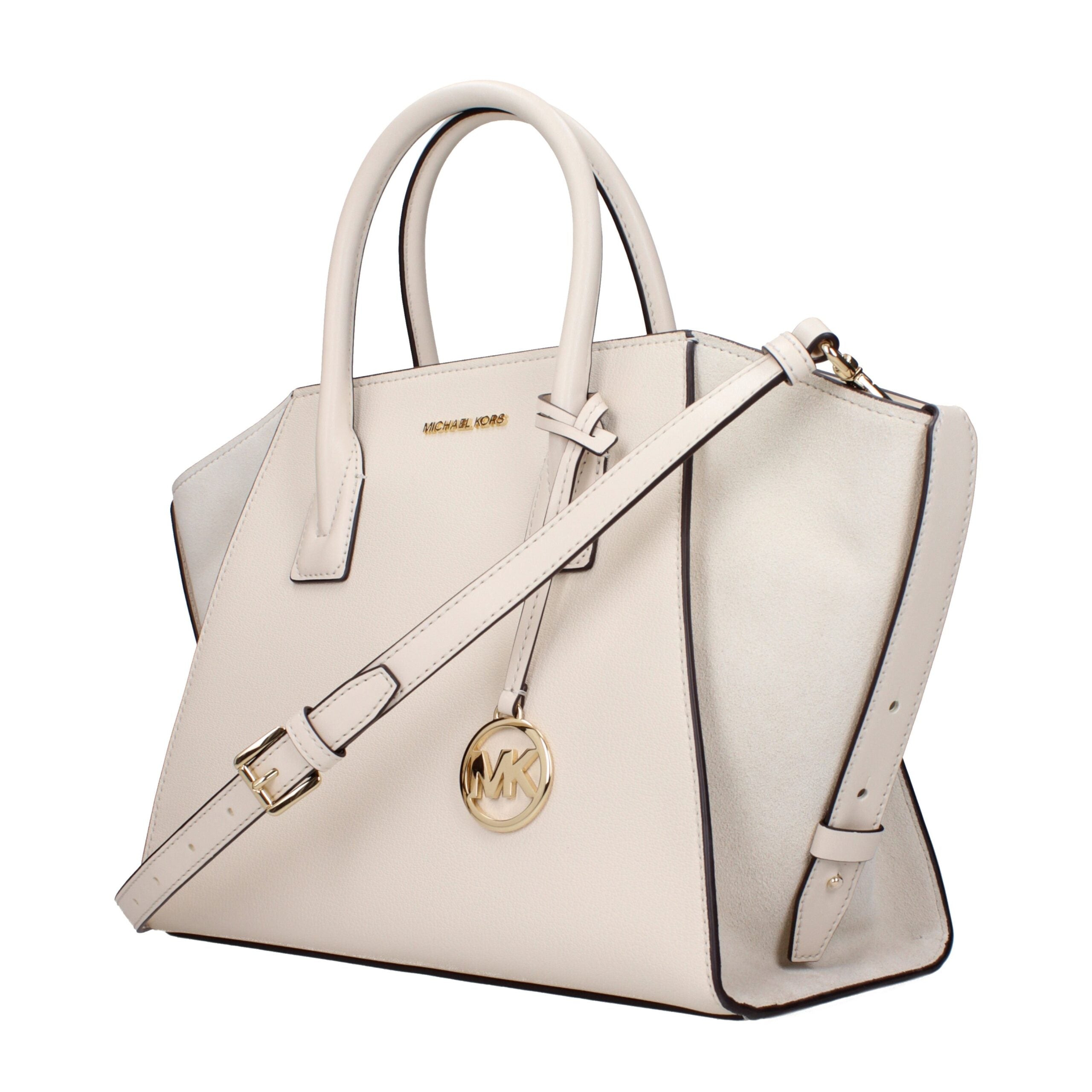 Michael Kors beige läderhandväska