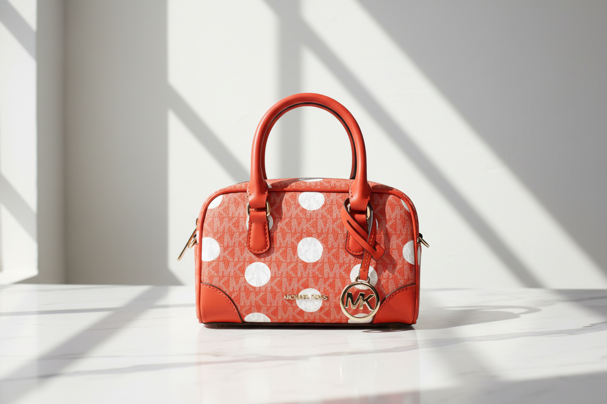 Michael Kors orange tygväska